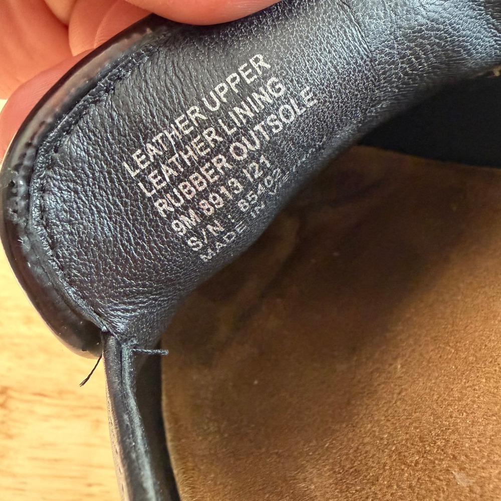 Tory Burch Charm Mules Women's Black Leather Slip-On Round Toe Comfort - 9 - Picture 12 of 12